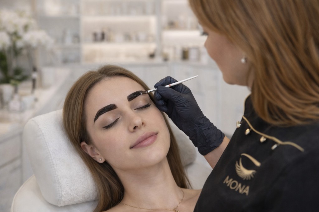 Szemöldök formázás és festés, szempilla festés — Mona Beauty